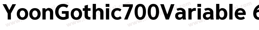 YoonGothic700Variable 60字体转换